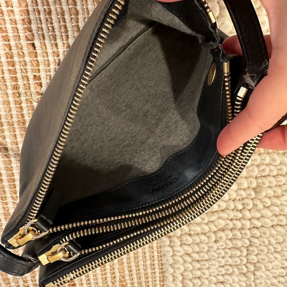 Authentic CELINE Lambskin Small Trio Crossbody Bag in Black - Picture 10 of 13